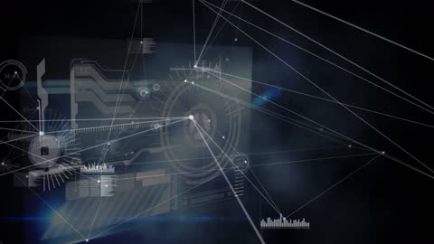 Futuristic Digital Interface with Data Connectivity Design