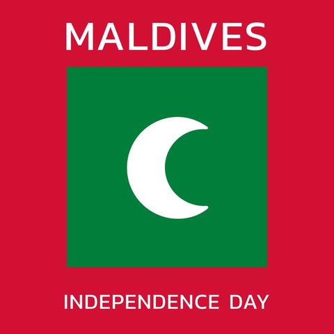 maldives independence day flag illustration on red background - Download Free Stock Templates Pikwizard.com