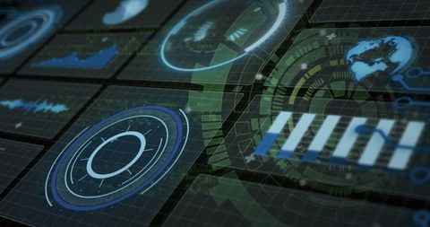 Futuristic Data Analytics Interface with Dynamic Elements - Download Free Stock Images Pikwizard.com