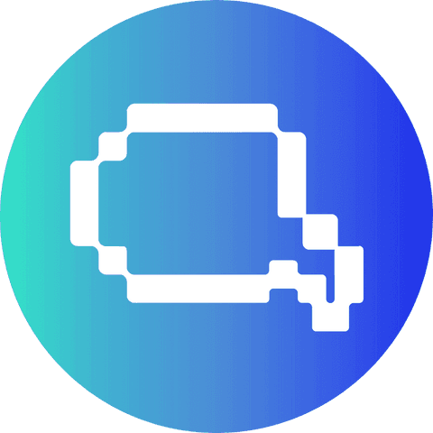 pixelated speech bubble icon on transparent gradient circle - Download Free Stock Videos Pikwizard.com