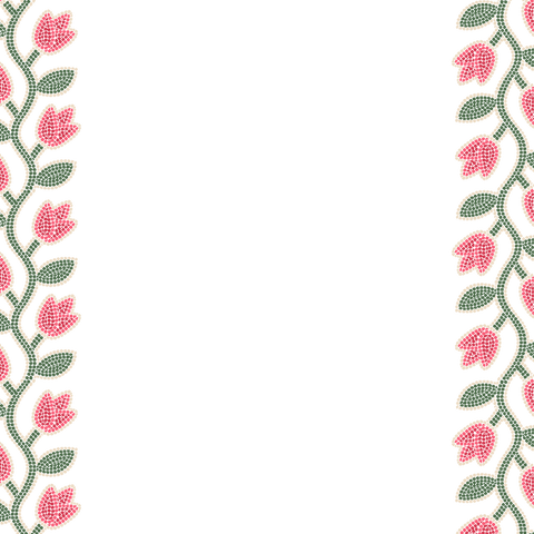 transparent floral border with red tulips on green leaf pattern - Download Free Stock Videos Pikwizard.com