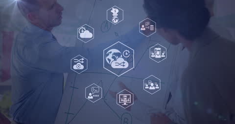 Business Leaders Analyzing Financial Visualization Concepts