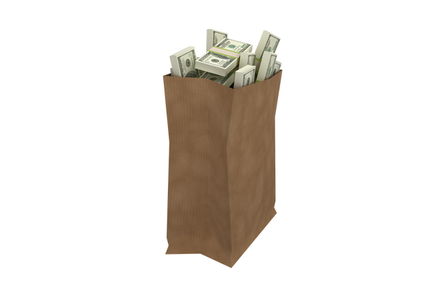 Paper Bag Full of Cash on Transparent Background - Download Free Stock Videos Pikwizard.com