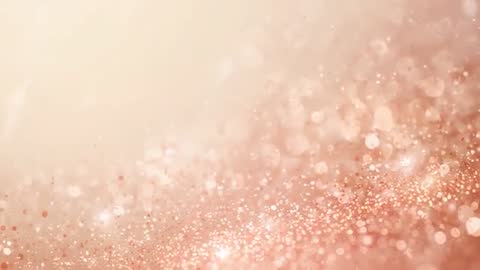 Rose Gold Glitter and Bokeh Particles Drifting Across Warm Abstract Motion Background