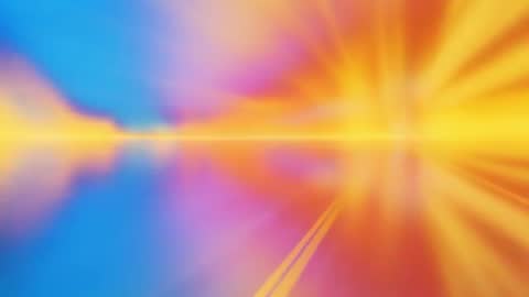 Vivid Abstract Gradient with Radiating Yellow Beams in Futuristic Space