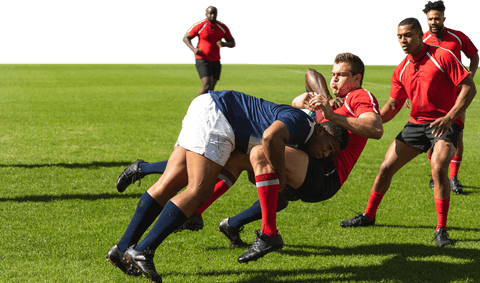 Rugby Tackling Action on Transparent Background - Download Free Stock Videos Pikwizard.com