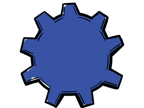 blue cog gear on transparent background illustration - Download Free Stock Videos Pikwizard.com