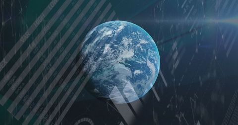 Global Finance Trends with Earth and Charts - Download Free Stock Images Pikwizard.com