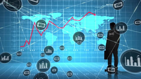 Global Business Network and Data Analytics Concept