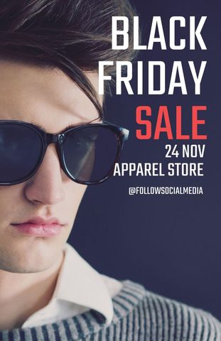 stylish man in sunglasses promoting black friday sale - Download Free Stock Templates Pikwizard.com