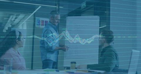 Business Leader Presenting Strategic Plan in Modern Office Setting