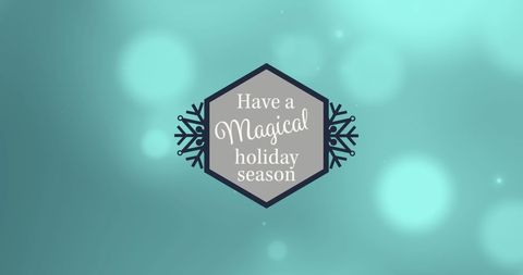 Festive Holiday Wish with Green Abstract Background