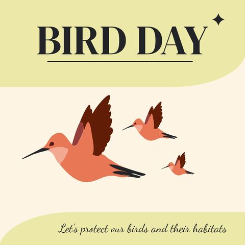 bird day illustration promoting wildlife awareness and conservation - Download Free Stock Templates Pikwizard.com