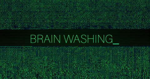 Abstract Visual Illustration Digital Brainwashing