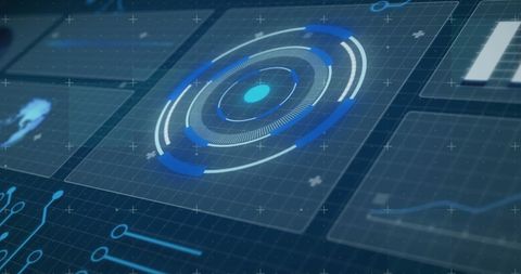 Futuristic Digital Interface with Data Visualizations and Tech Charts - Download Free Stock Images Pikwizard.com
