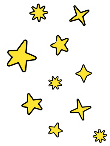 transparent stylized yellow stars with glowing outlines - Download Free Stock Videos Pikwizard.com