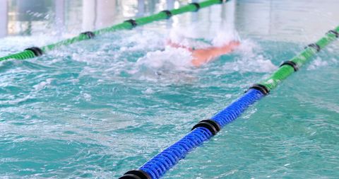 Athlete Performing Butterfly Stroke in Indoor Swimming Pool - Download Free Stock Images Pikwizard.com