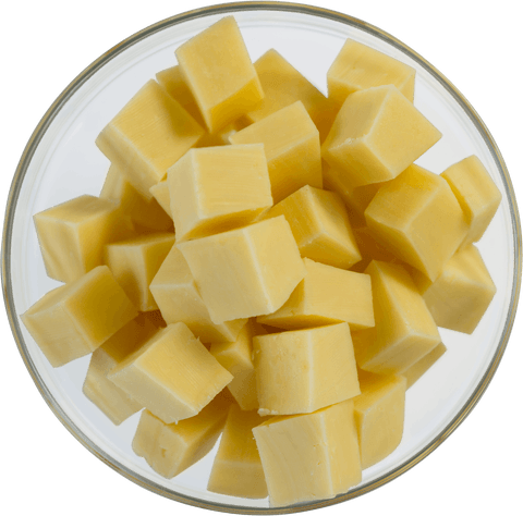 cubed yellow cheese in glass bowl on transparent background - Download Free Stock Videos Pikwizard.com