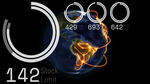 Global Data Processing with Digital World Map and Graphics