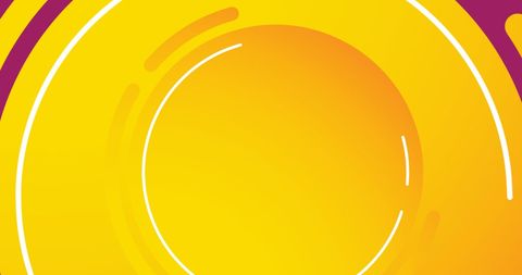 Abstract Yellow Circles on Vibrant Purple Background Design