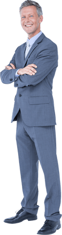 full length transparent businessman smiling with arms crossed - Download Free Stock Videos Pikwizard.com