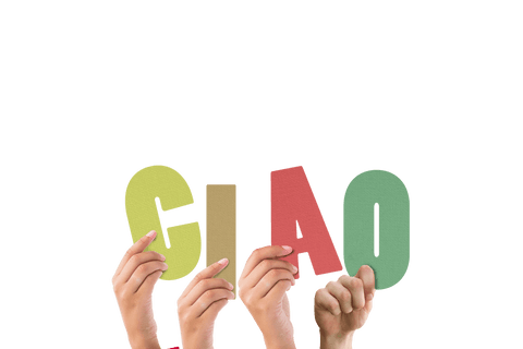 Hands Holding "Ciao" Text on Transparent Background - Download Free Stock Videos Pikwizard.com