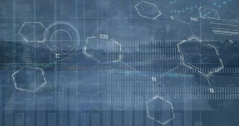 Futuristic Chemical Structures and Digital Interface Concept - Download Free Stock Images Pikwizard.com