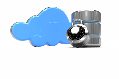 transparent cloud security with database icon and lock - Download Free Stock Videos Pikwizard.com