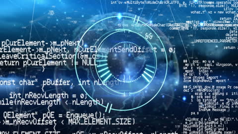 High-Tech Data Processing and Global Networking Visualization