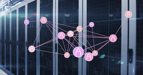 Futuristic network visualization in modern data center