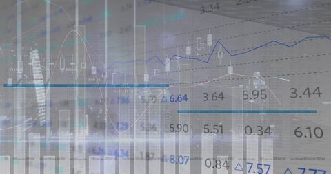 Financial Graphs and Data on Digital Screen Background - Download Free Stock Images Pikwizard.com
