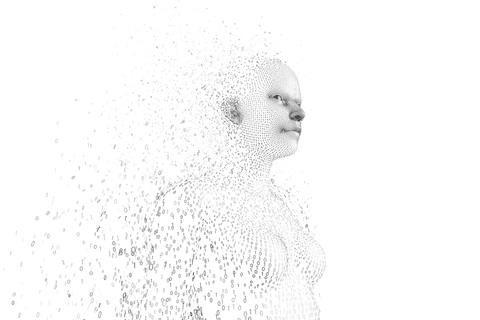 abstract pixelated 3d woman illustration on transparent background - Download Free Stock Videos Pikwizard.com