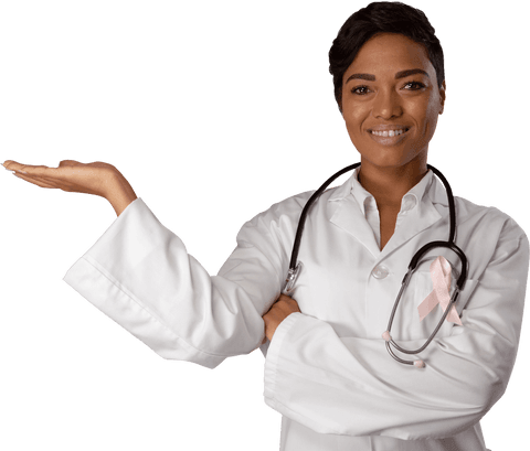 transparent nurse wearing pink ribbon for breast cancer awareness - Download Free Stock Videos Pikwizard.com