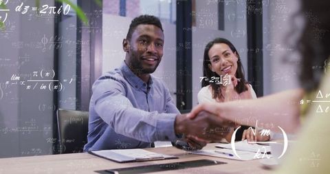 Diverse team collaborating on innovative mathematical solutions