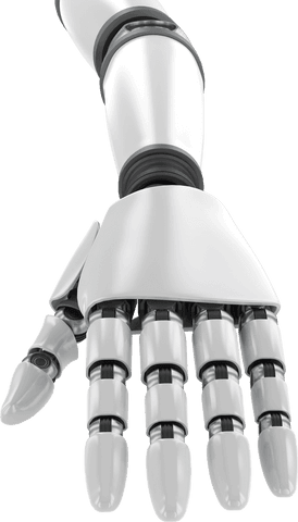 close-up of futuristic silver robotic arm on transparent background - Download Free Stock Videos Pikwizard.com
