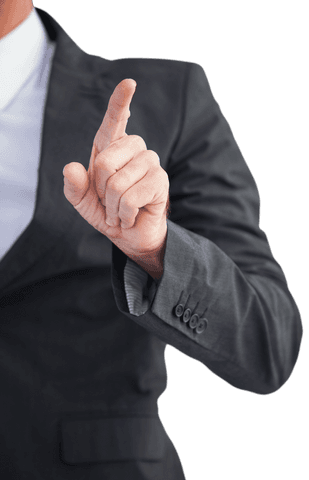 pointing hand transparent in business attire isolated - Download Free Stock Videos Pikwizard.com