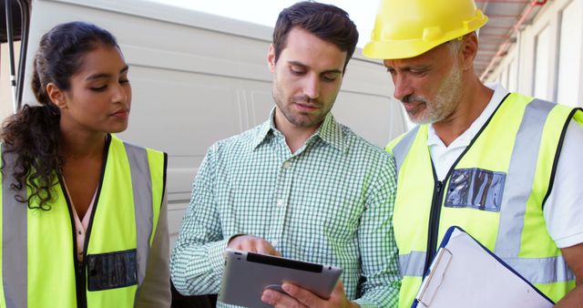 Diverse Workers and Manager Discussing Logistics at Warehouse - Download Free Stock Images Pikwizard.com