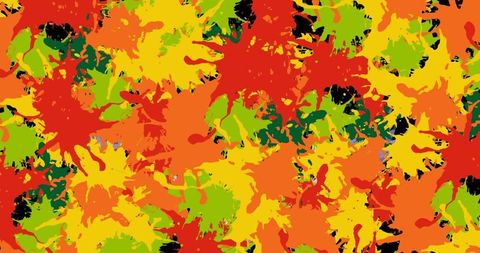 Vibrant abstract autumn leaves splash art