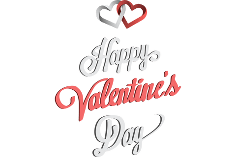 Happy Valentine's Day Text with Hearts on Transparent Background - Download Free Stock Videos Pikwizard.com