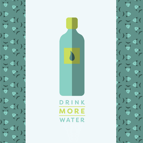 Drink more water illustration for transparent background