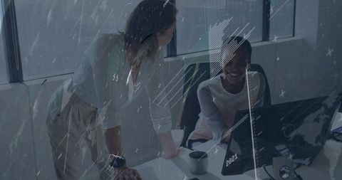 Business Professionals Collaborating over Innovative Data Strategies