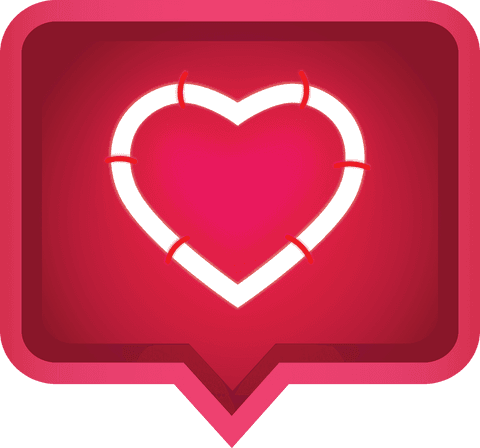Transparent Red Speech Bubble with White Heart for Valentine's Design - Download Free Stock Videos Pikwizard.com