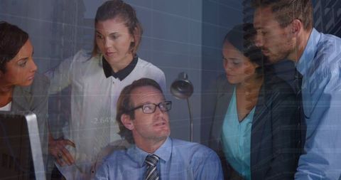 Diverse Team Analyzing Financial Data on Computer Screen - Download Free Stock Images Pikwizard.com
