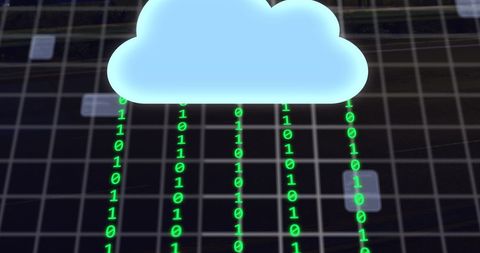Cloud Computing with Binary Code and Digital Grid Concept - Download Free Stock Images Pikwizard.com
