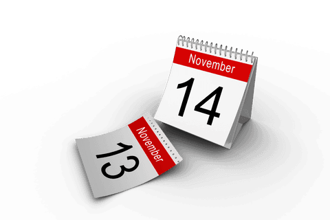transparent desk calendar with 14th november date - Download Free Stock Videos Pikwizard.com