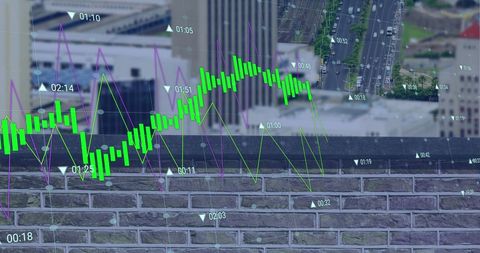 Digital Financial Analytics Over Urban Landscape