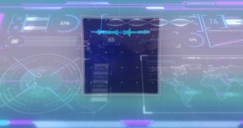 Digital Interface with Dynamic Data and Global Connectivity - Download Free Stock Images Pikwizard.com