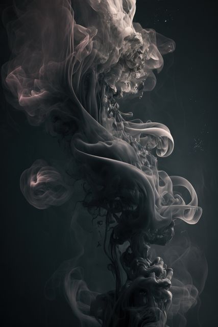 Swirling Dark Smoke with Abstract Forms in Certain Lighting - Download Free Stock Images Pikwizard.com
