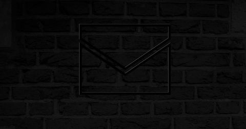 Glowing Neon Envelope Icon on Brick Wall Concept - Download Free Stock Images Pikwizard.com