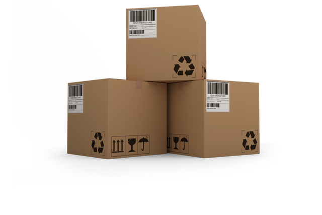 Three Cardboard Boxes with Labels on Transparent Background - Download Free Stock Videos Pikwizard.com